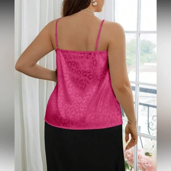Elegant Pink Lace Cami Top